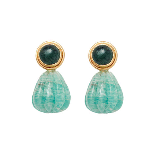 Carved stone earrings by Carousel Jewels